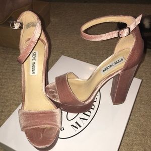 Steve Madden Blush Velvet Heels